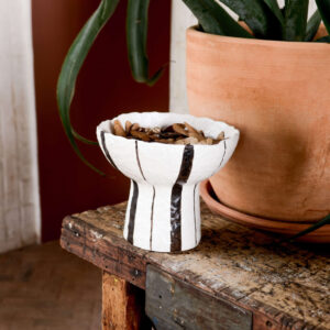 Black and White Stripe Planter