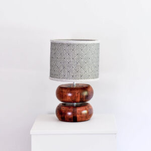 Double Ring Wooden Lamp