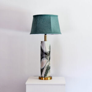 Grey, Pink and white marble Lamp