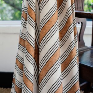 Brown and Beige Patterned Throw