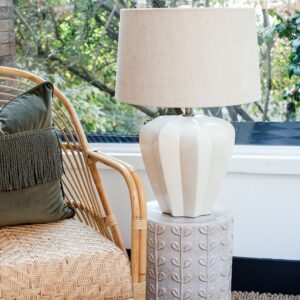 cream crackle lamp